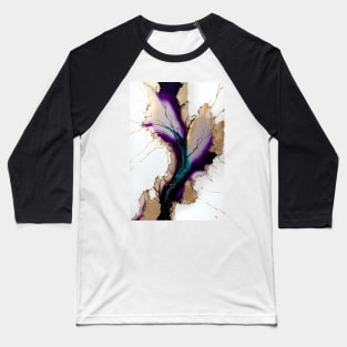 Gilted Surge - Abstract Alcohol Ink Resin Art Baseball T-Shirt